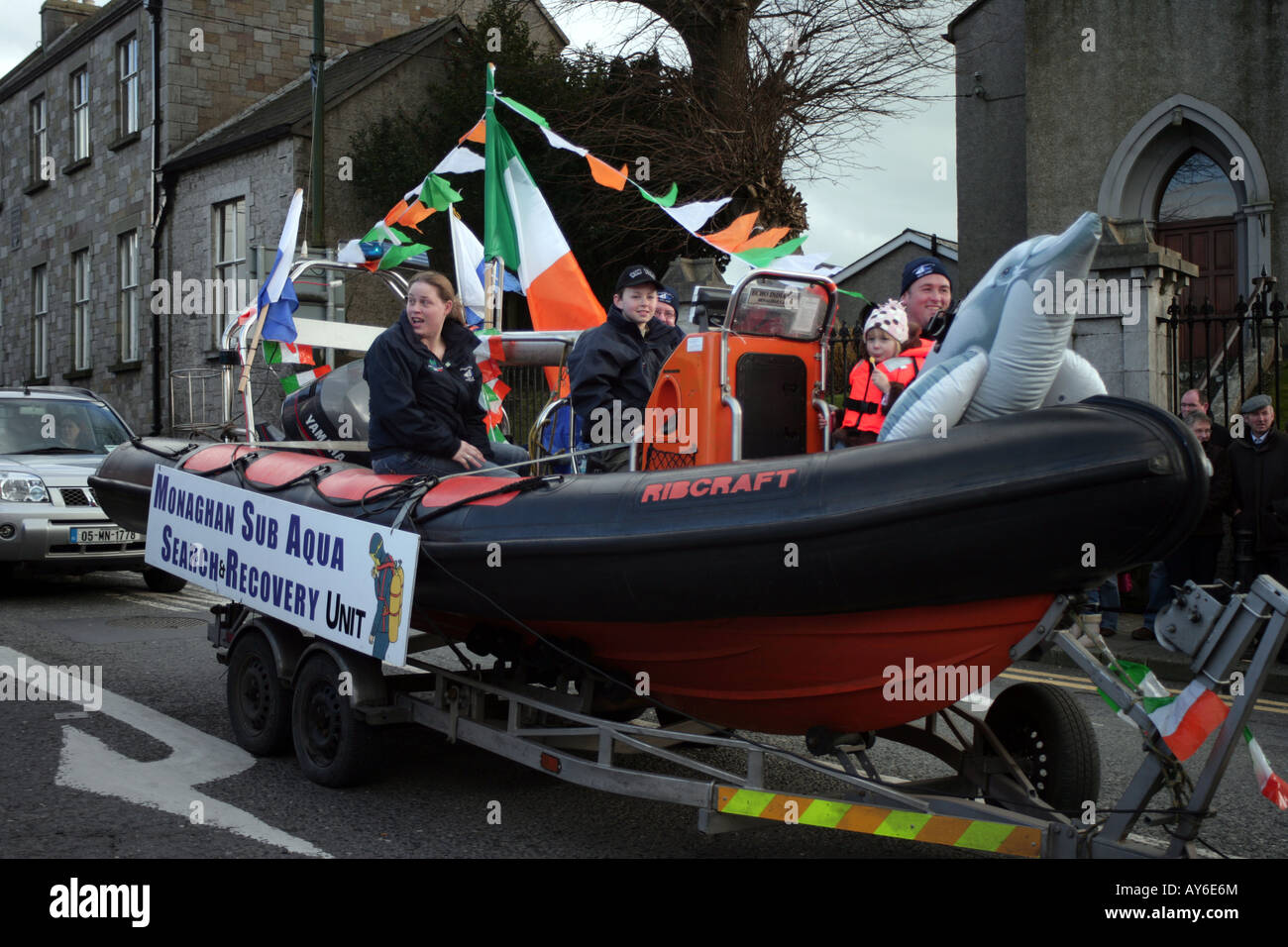 Monaghan Sub Aqua Search and Rescue St Patrick s Day Parade Carrickmacross County Monaghan Stock Photo