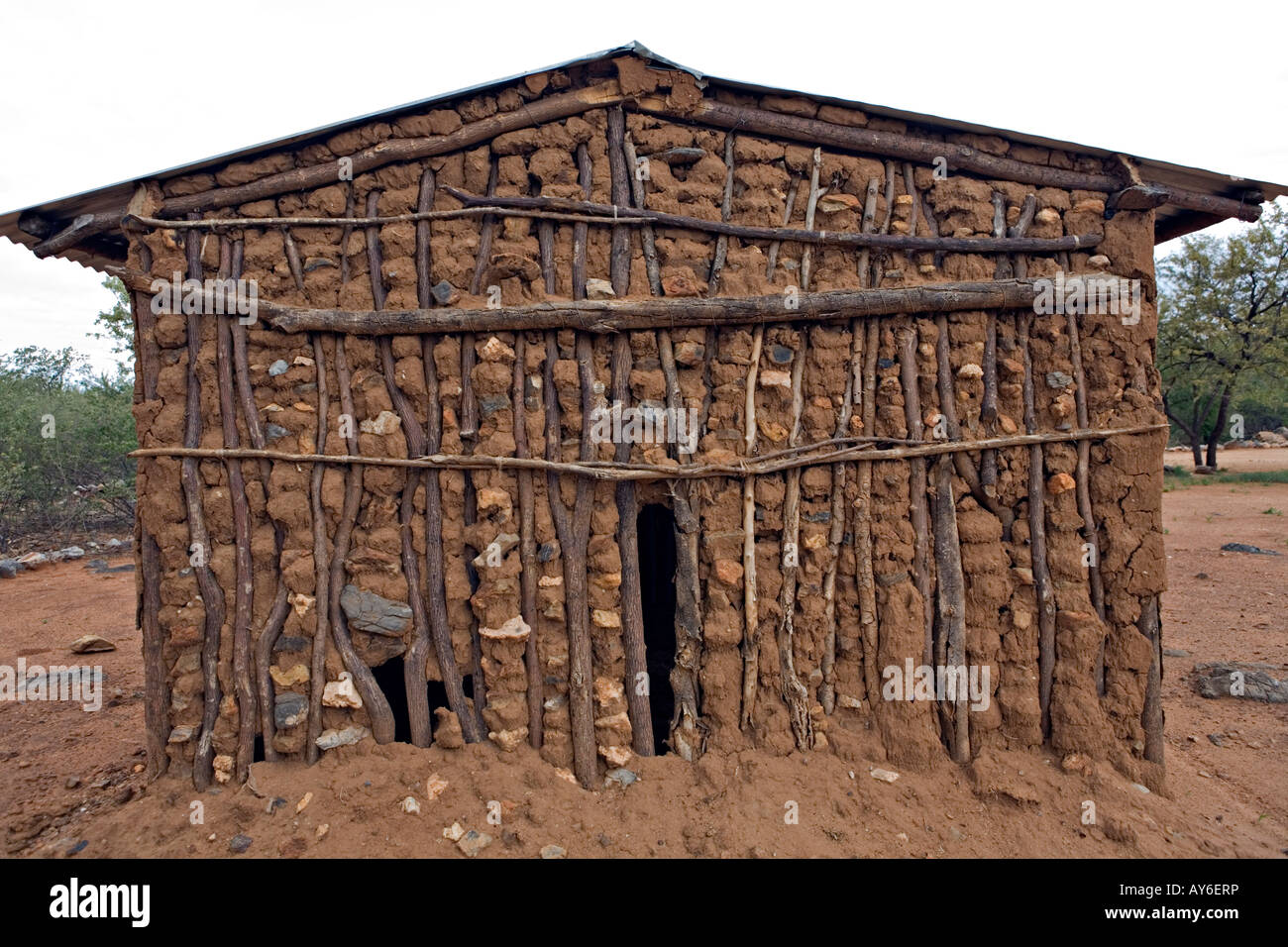 Namibian rural homestead in Tsumeb Cultural Village open air museum in