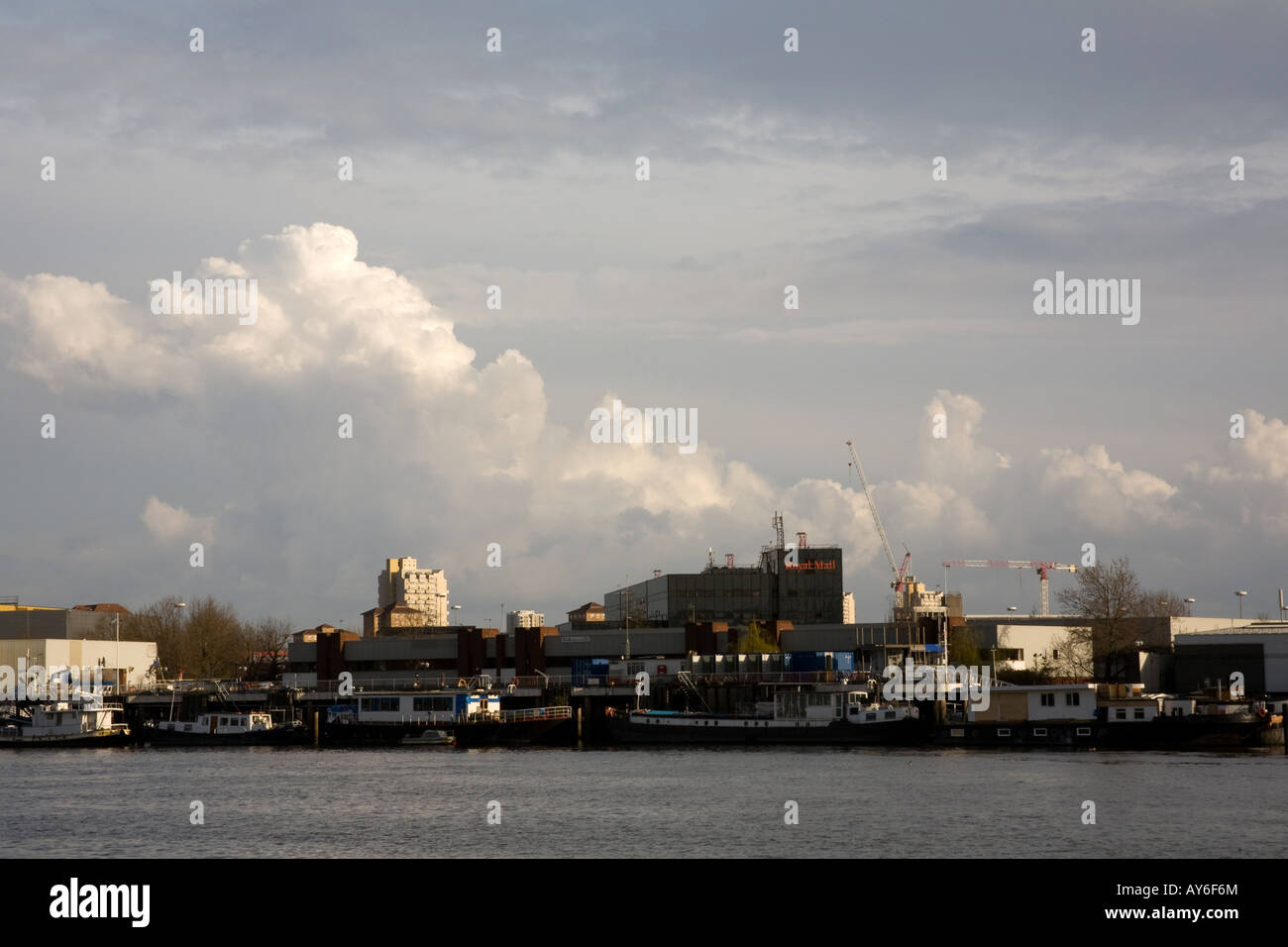 Royal mail depot and waste disposal plant at Wandsworth on River Thames