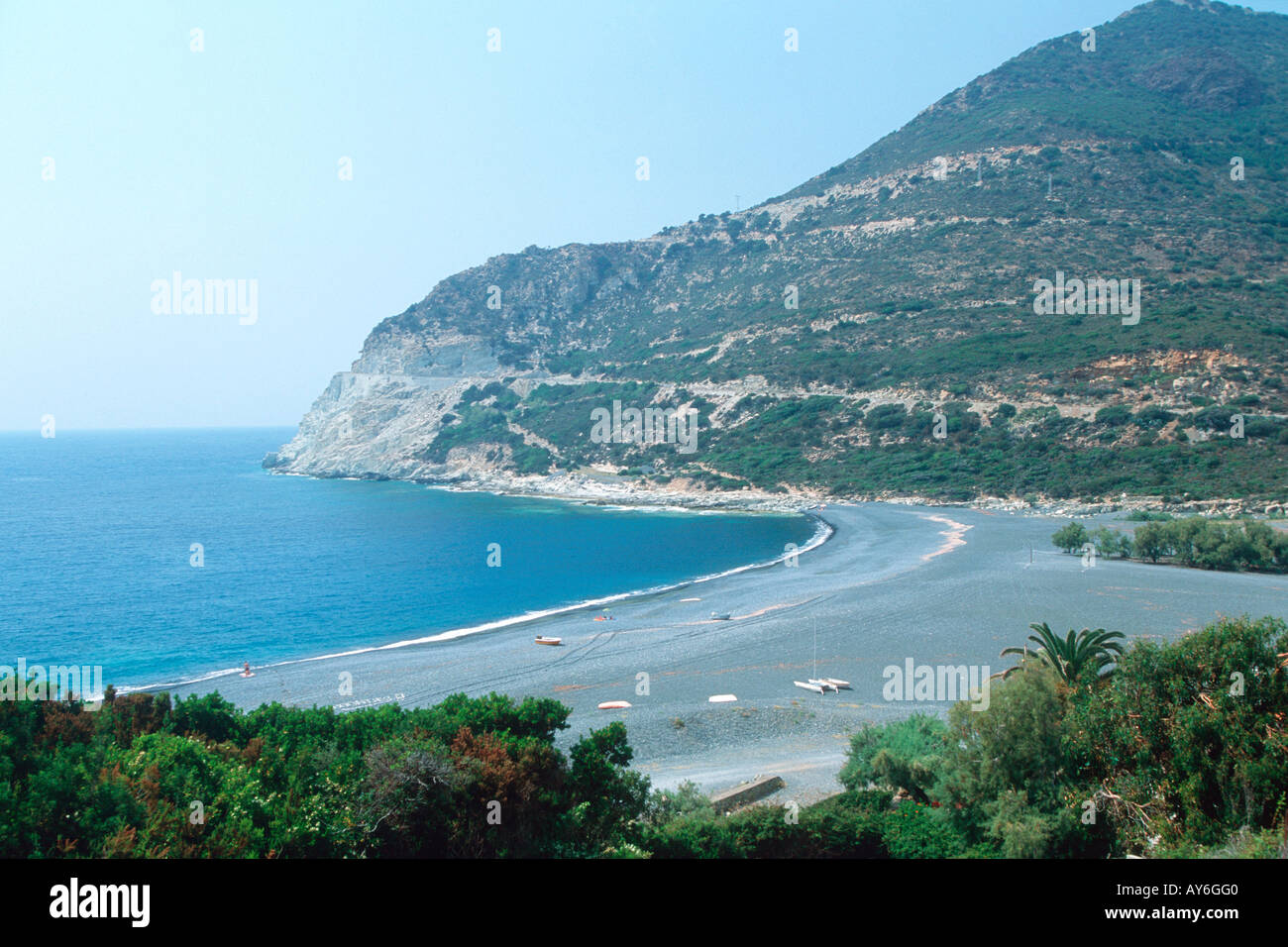 Corse Nonza Plage De Galets Stock Photo 9719295 Alamy
