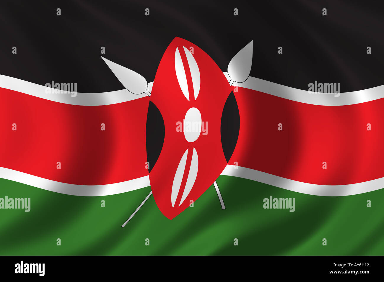 Kenyan flag hires stock photography and images Alamy
