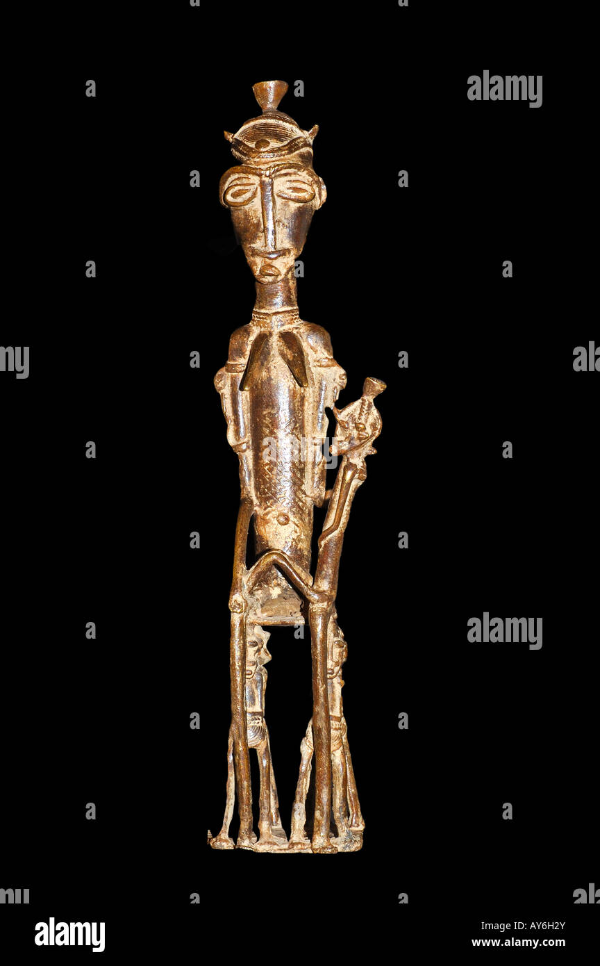 Bronze statue Mother and child West Africa Stock Photo Alamy