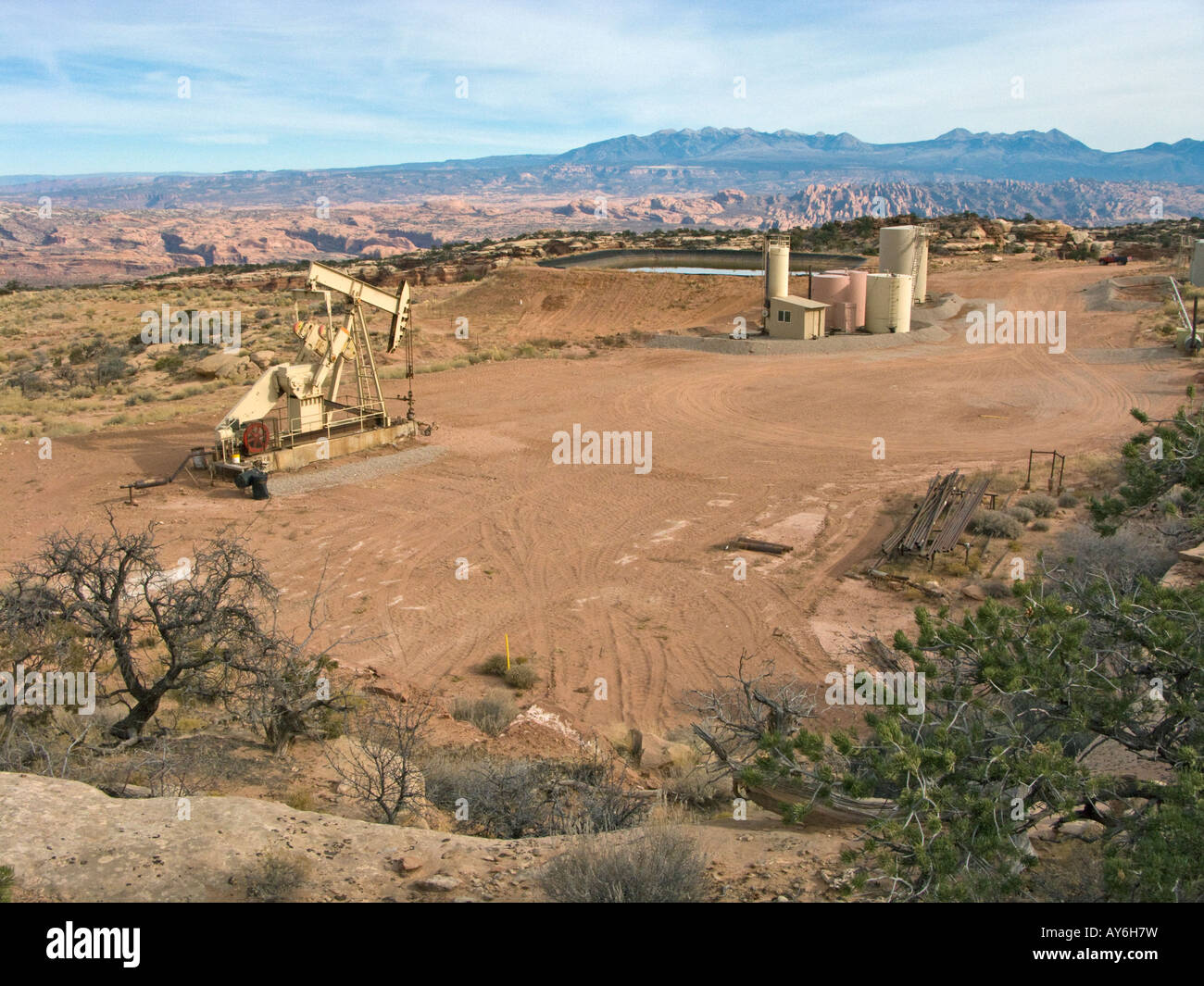 Oil well near Moab Utah Stock Photo Alamy