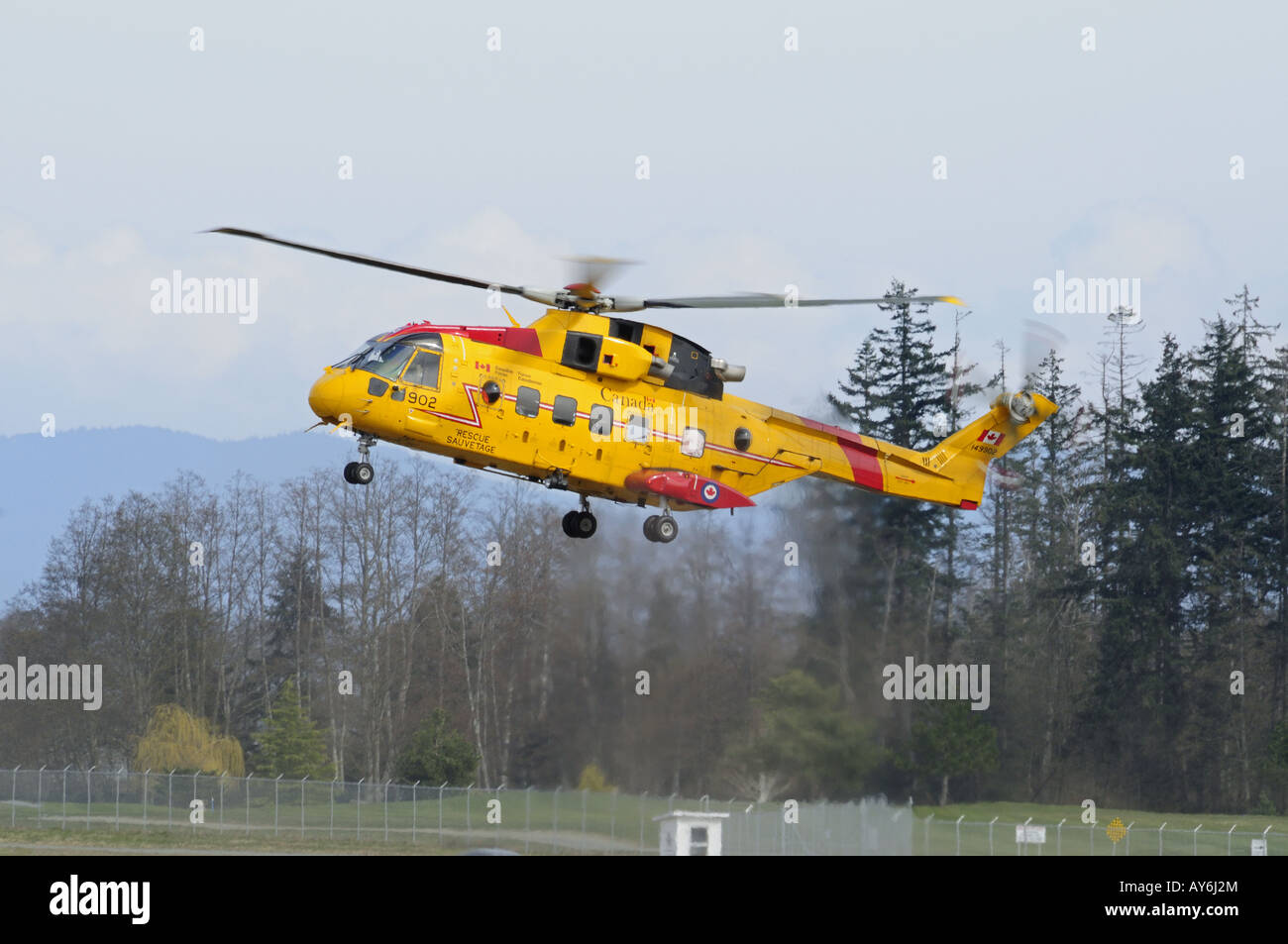 Comox Canada - Canadian Air Force AgustaWestland EHI CH-149 Cormorant (EH-101 Mk511) Stock Photo