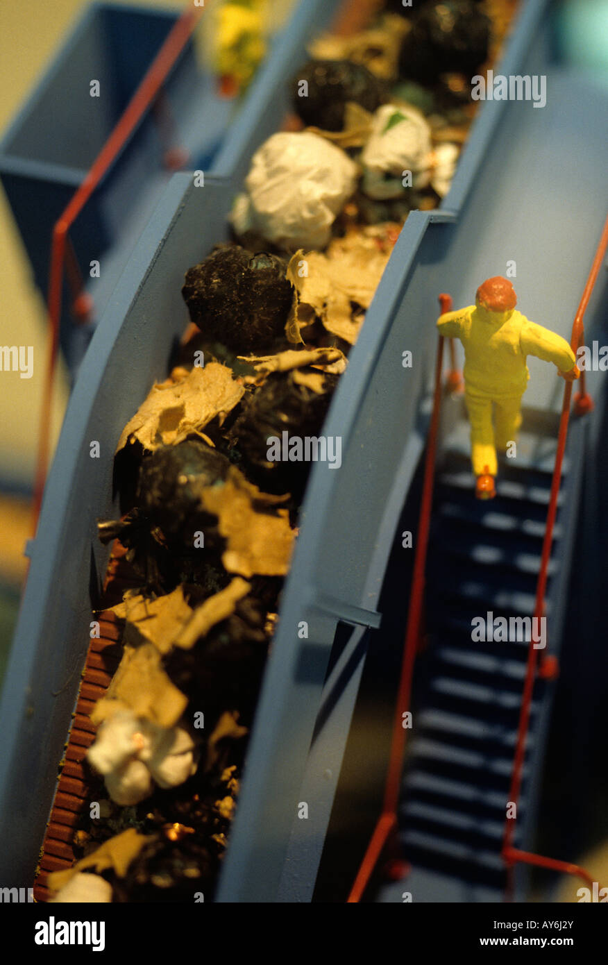 industrial waste separation model Stock Photo