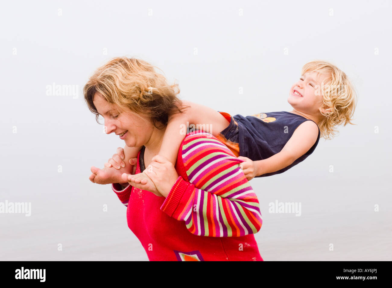 Mother and son playing Stock Photo Alamy