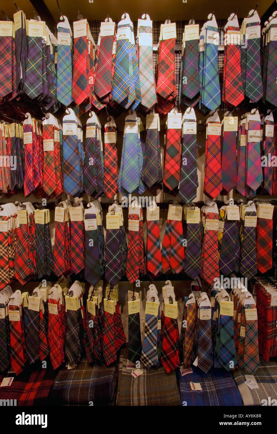 Tartan Ties Edinburgh Scotland Stock Photo - Alamy