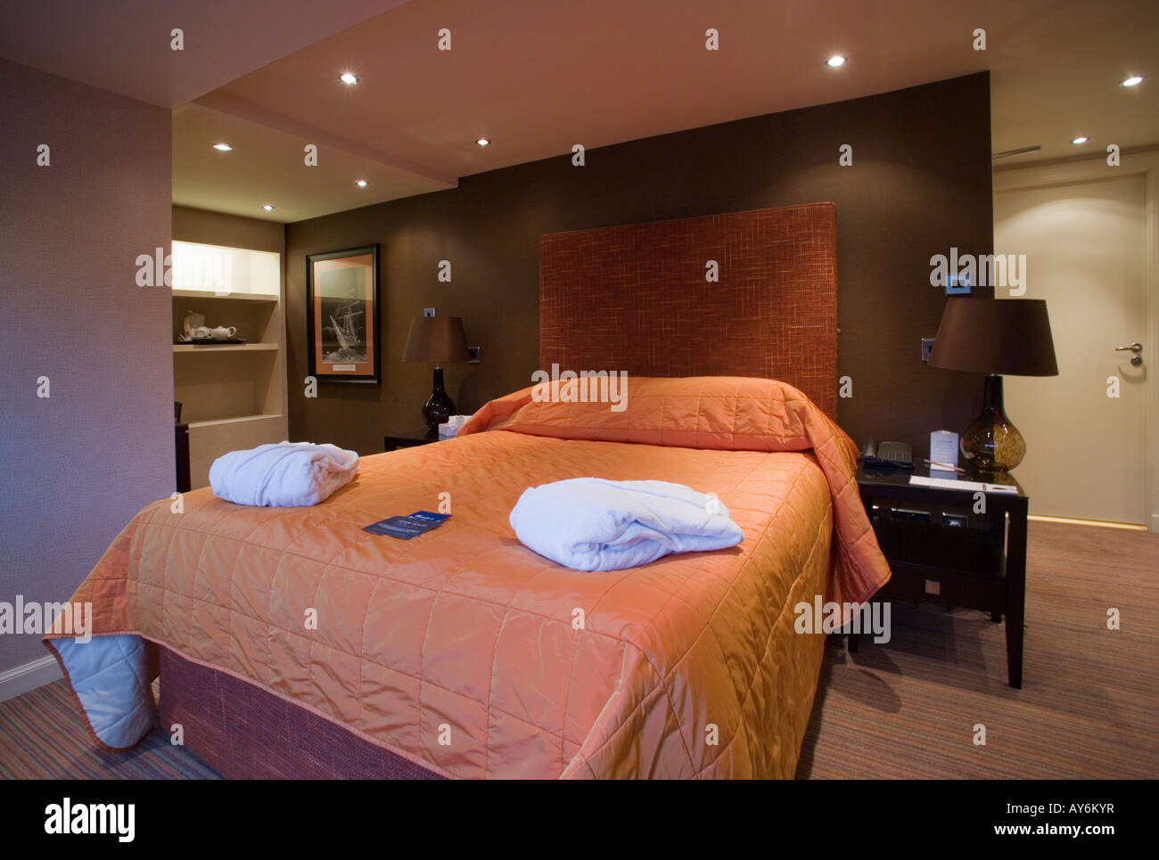 Bedroom Channings Hotel Edinburgh Scotland Stock Photo