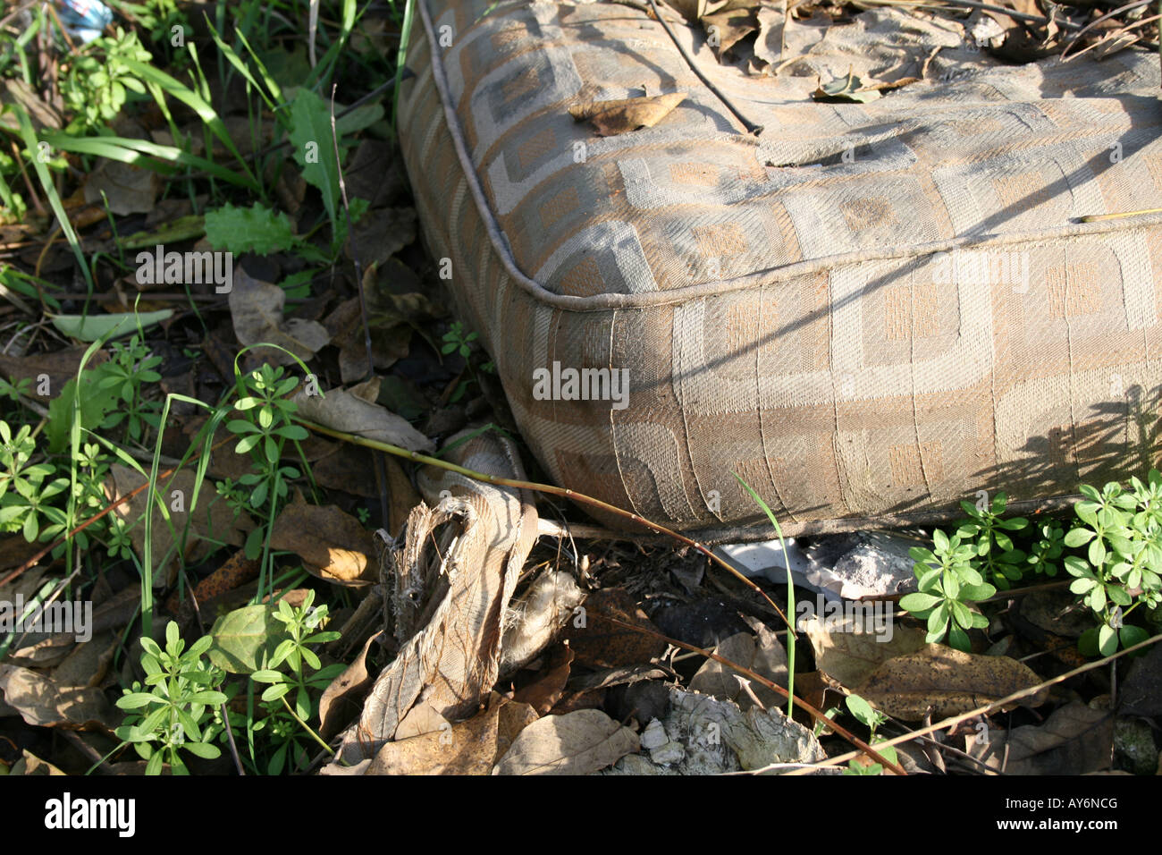 old mattress abandoned Stock Photo - Alamy