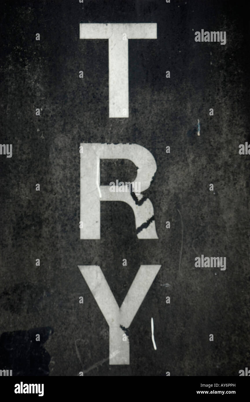 the word try Stock Photo Alamy