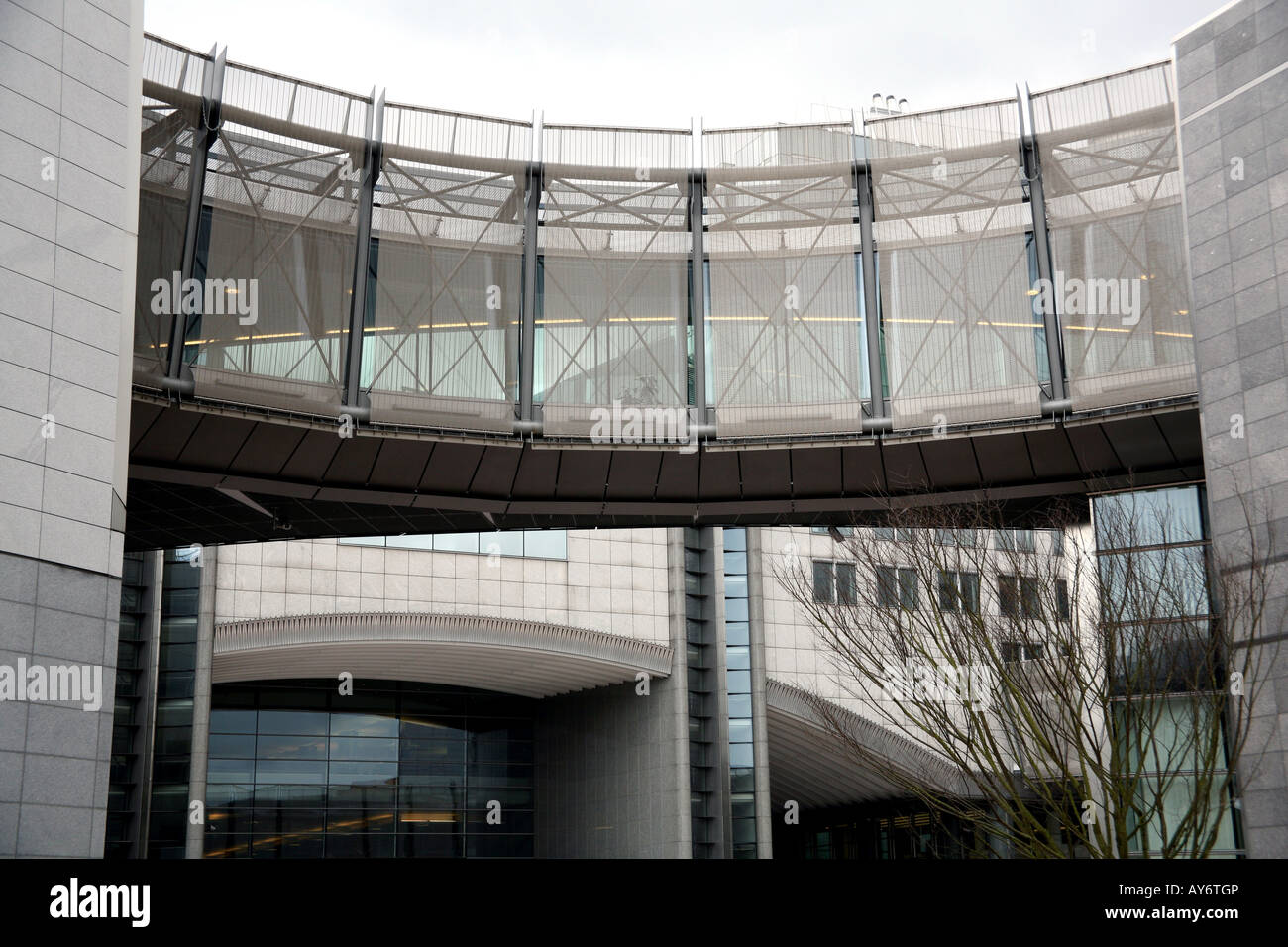 Detail of European Parliament building in Brussels Stock Photo