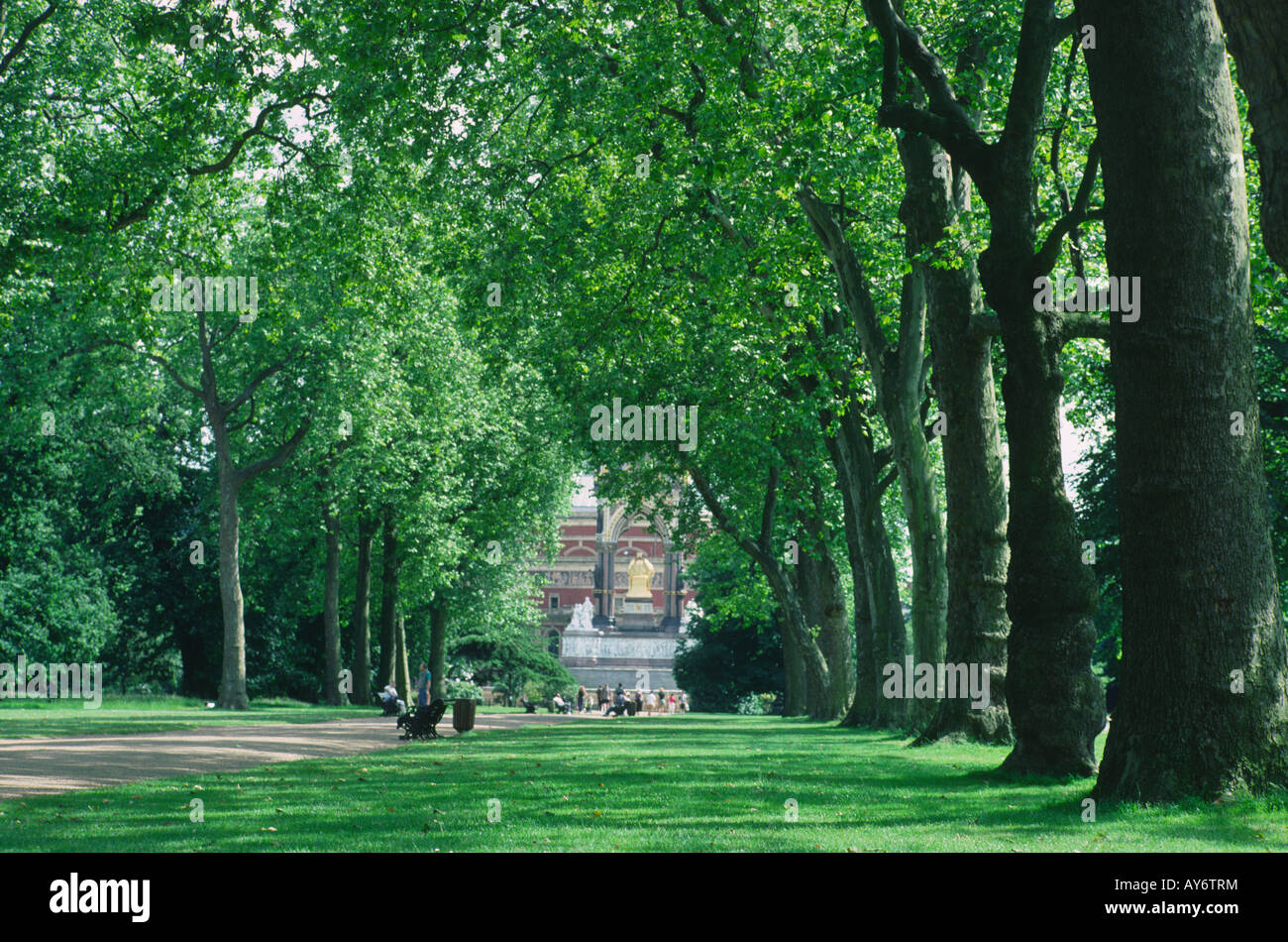 Kensington Garden and Royal Albert Hall, London Stock Photo Alamy