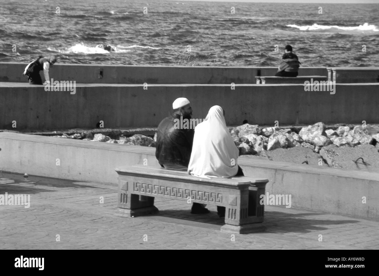 Muslim couple walking Black and White Stock Photos & Images - Alamy