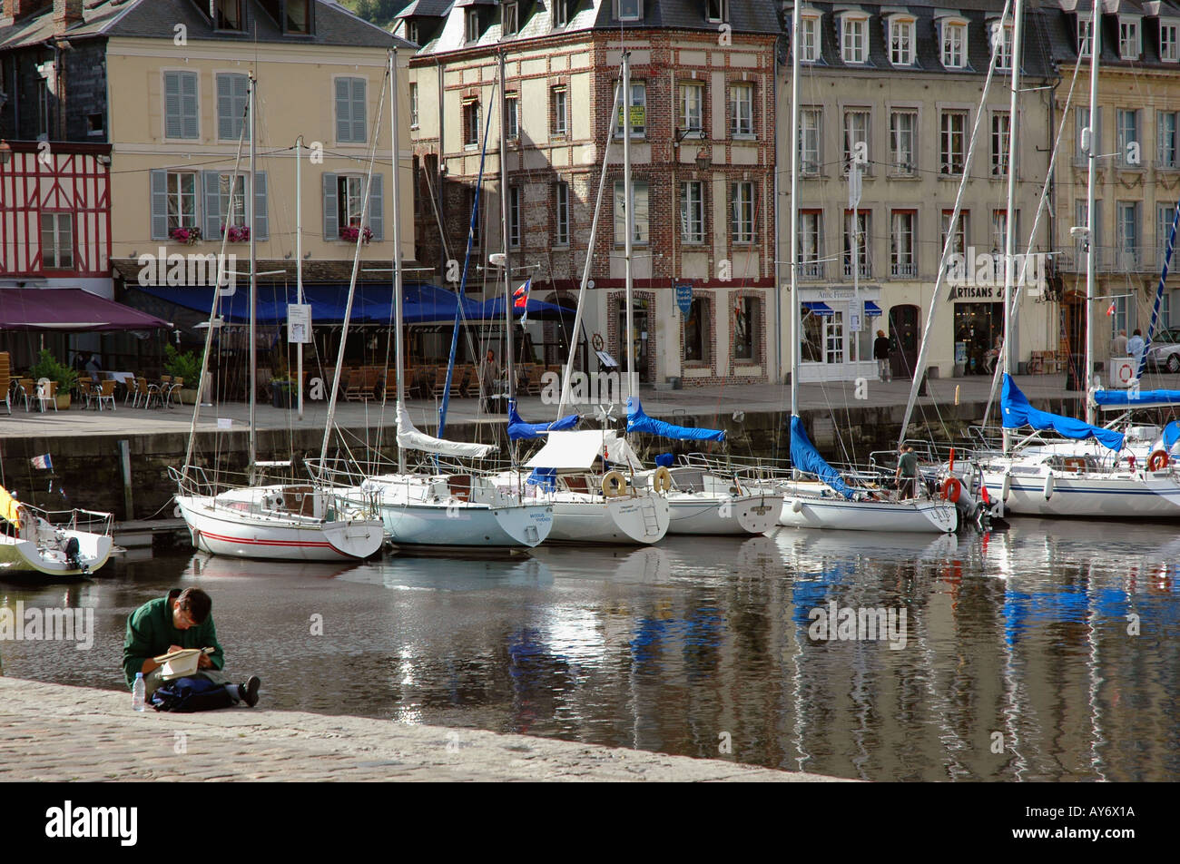 Characteristic View of Honfleur Old Port English Channel La Manche