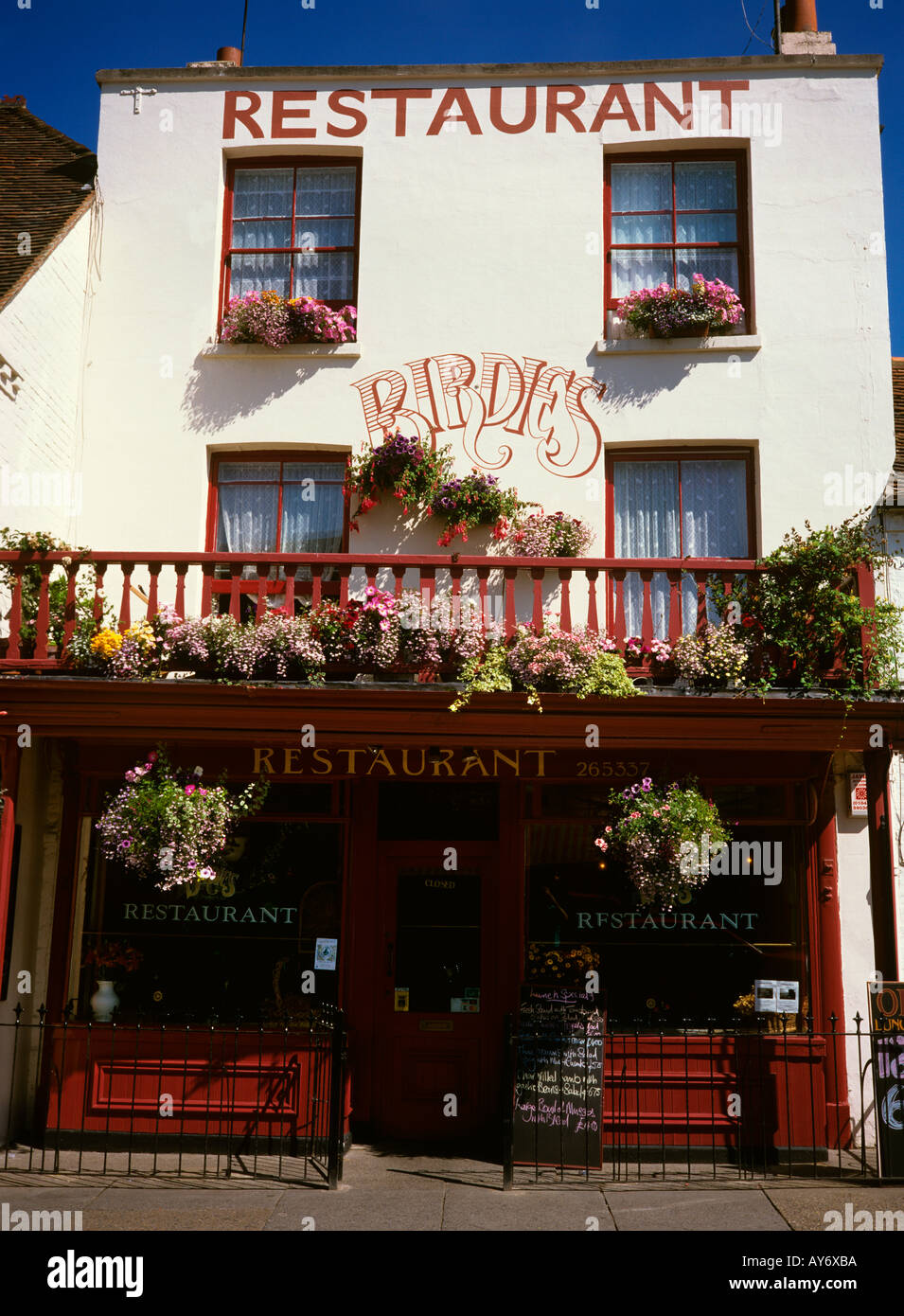 Kent Whitstable Birdies Restaurant Stock Photo Alamy