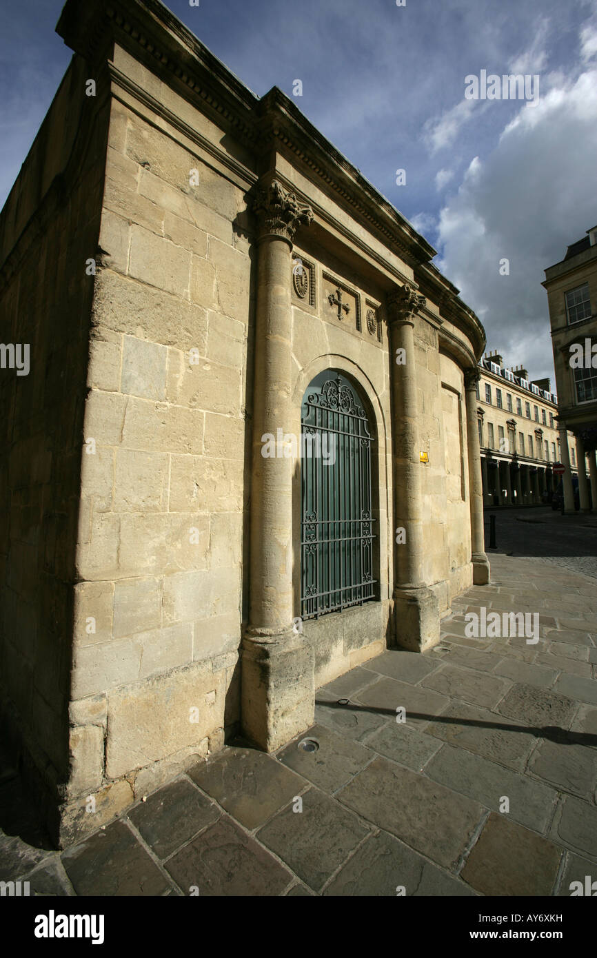 City of Bath, England. View of Bath Street and Hot Bath Street ...
