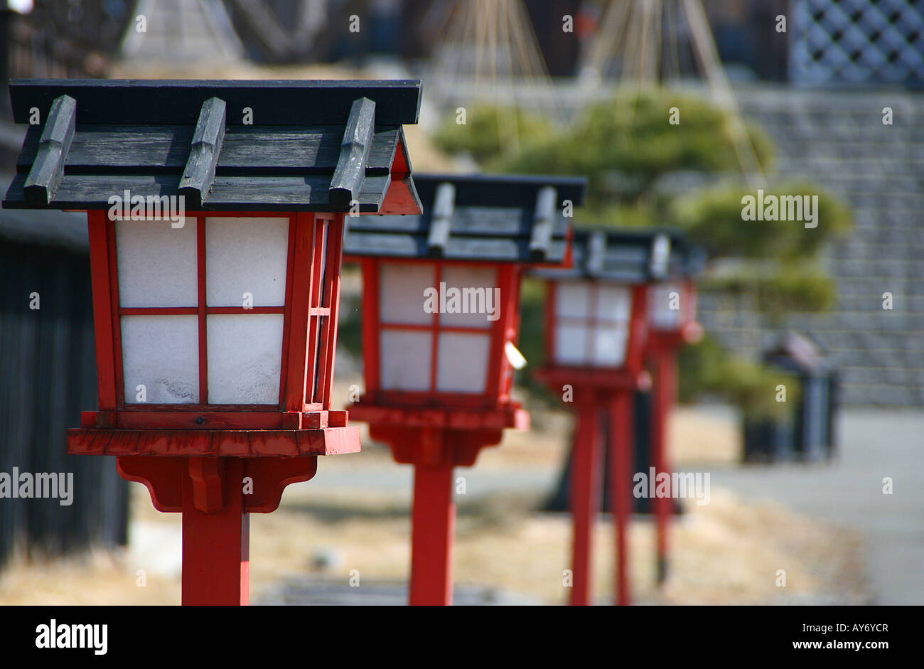 Traditional Japanese Streetlamp Stock Photo - Alamy