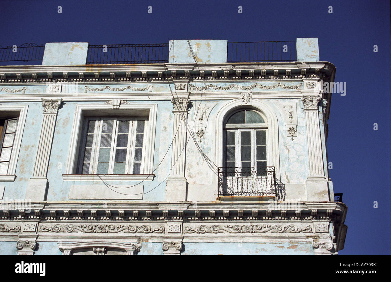 Historical building detail Havana, Cuba Stock Photo