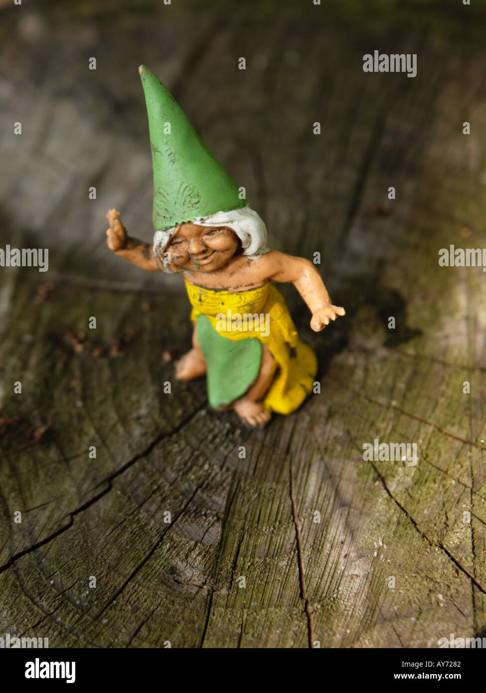 Green pointy hat hi-res stock 