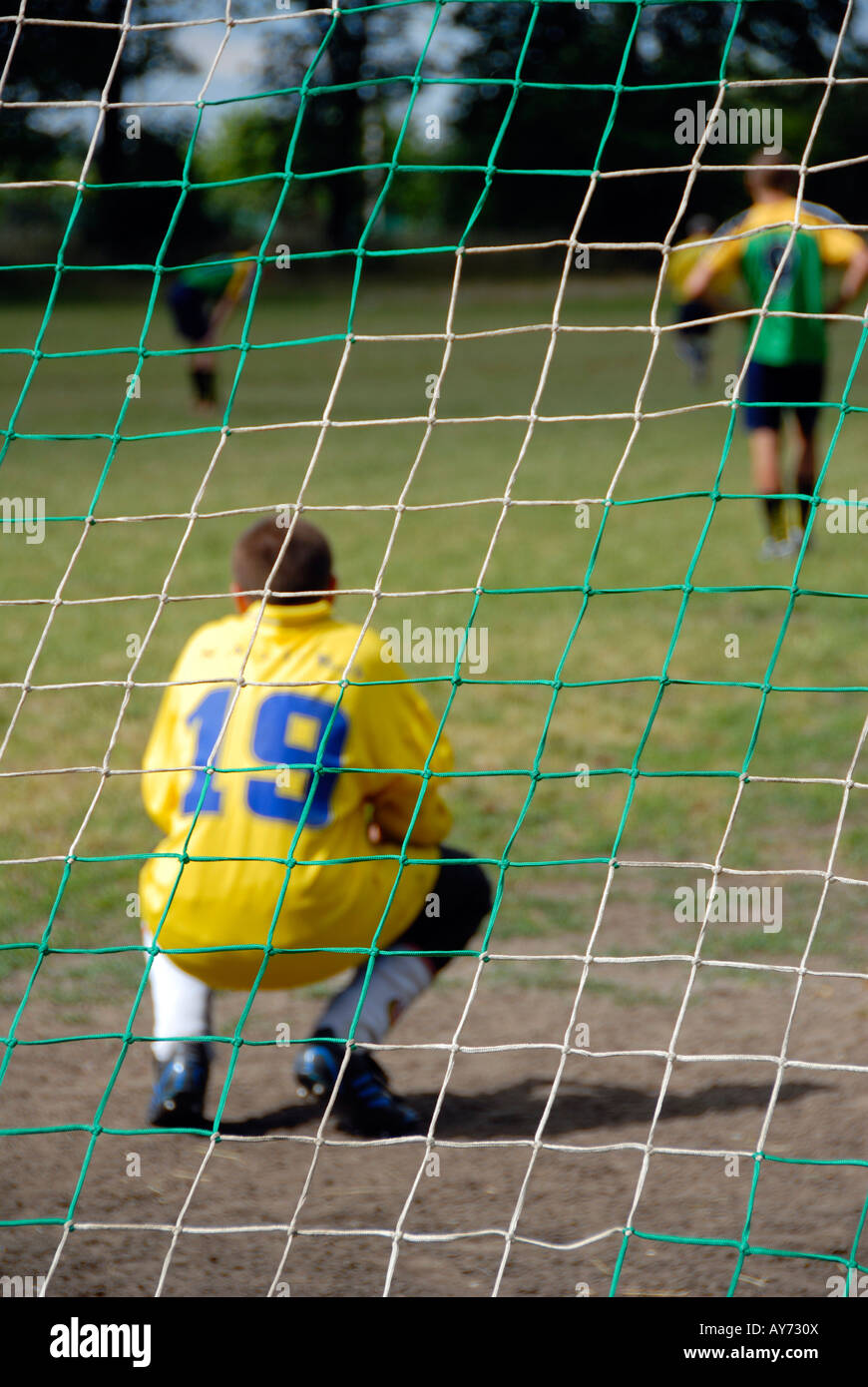 Soccer Players on Soccer Field Stock Photo Alamy