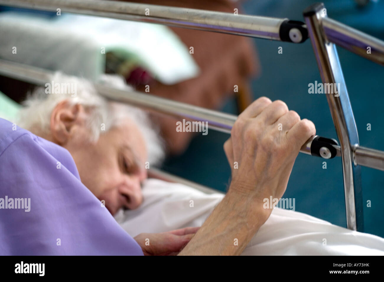 Alzheimer patient sleeping all the day after medication during the end