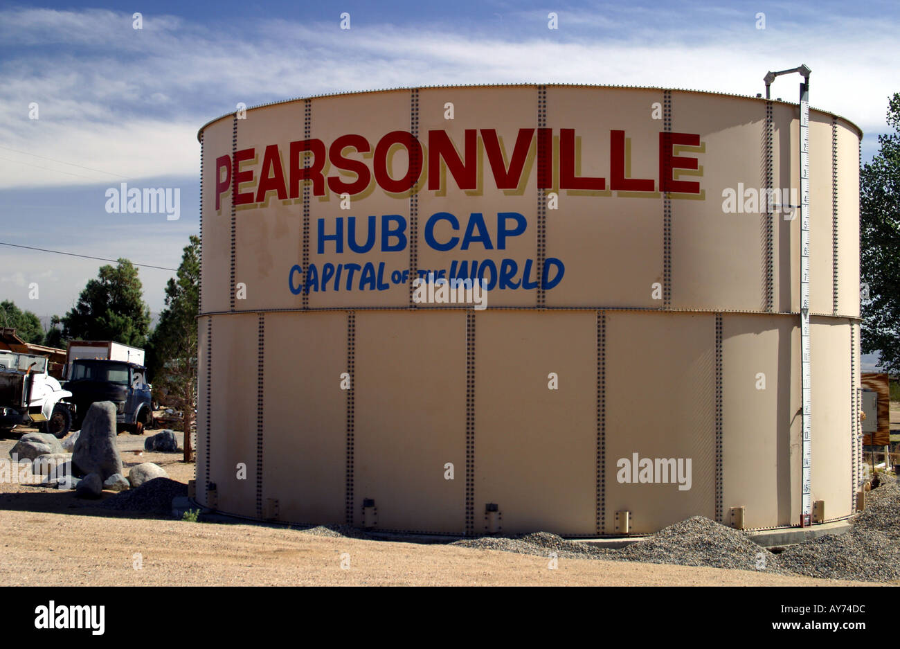 Water tower Pearsonville California Stock Photo Alamy