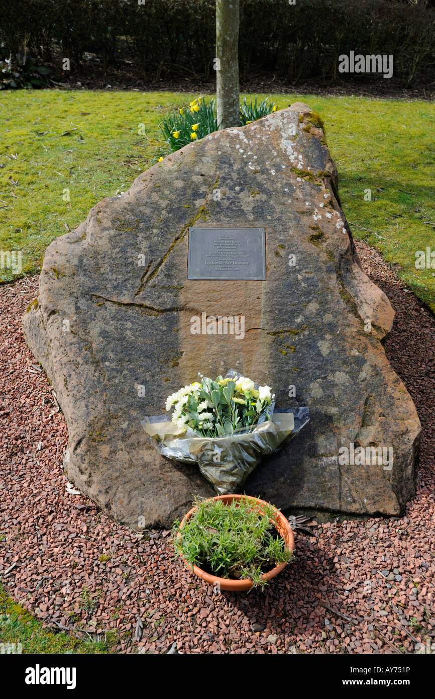 Memorial to the Lockerbie Air Disaster , 1988 . Sherwood Crescent , Lockerbie ,  Dumfries and Galloway , Scotland. Stock Photo