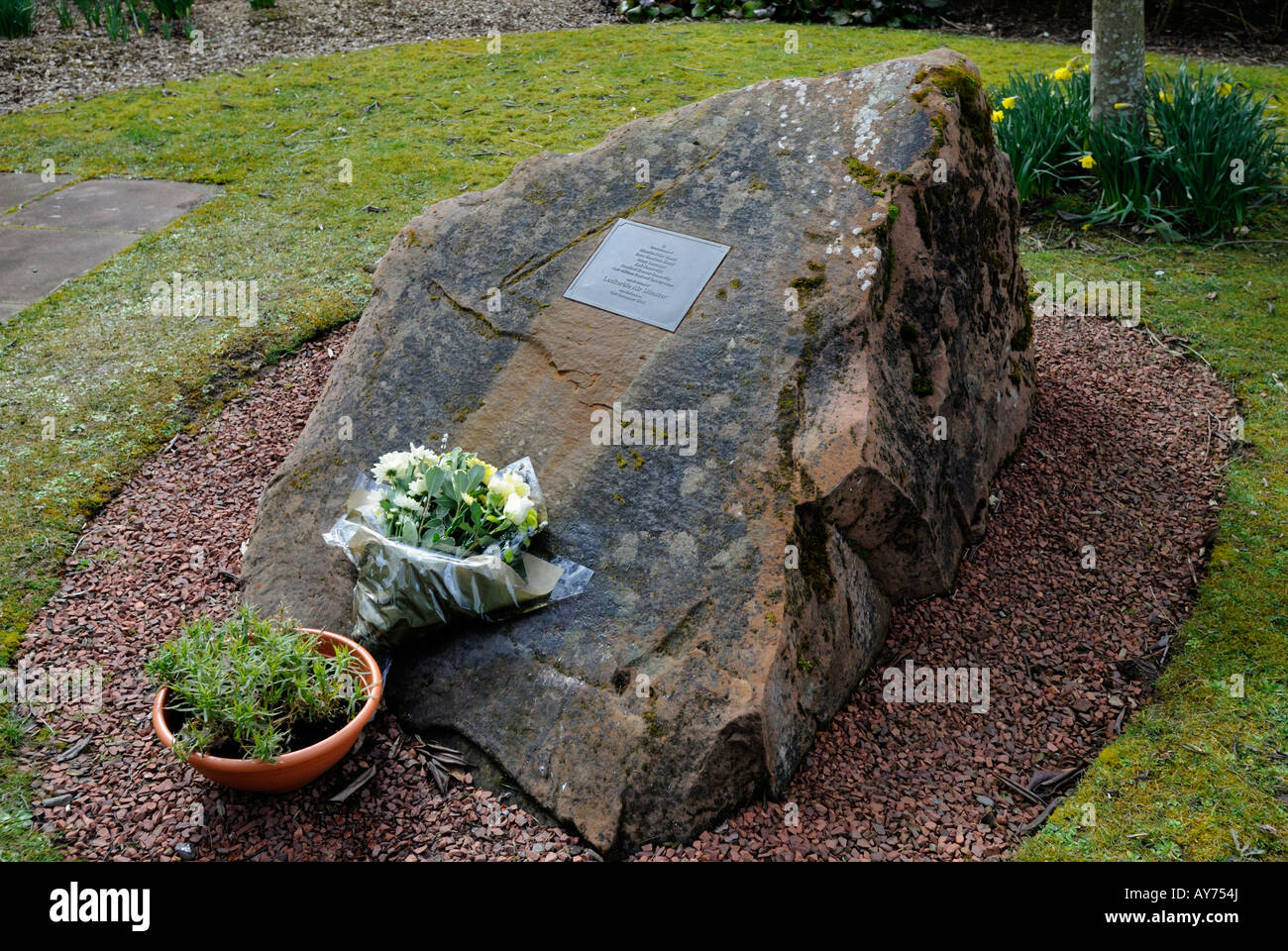 Memorial to the Lockerbie Air Disaster , 1988 . Sherwood Crescent , Lockerbie ,  Dumfries and Galloway , Scotland. Stock Photo