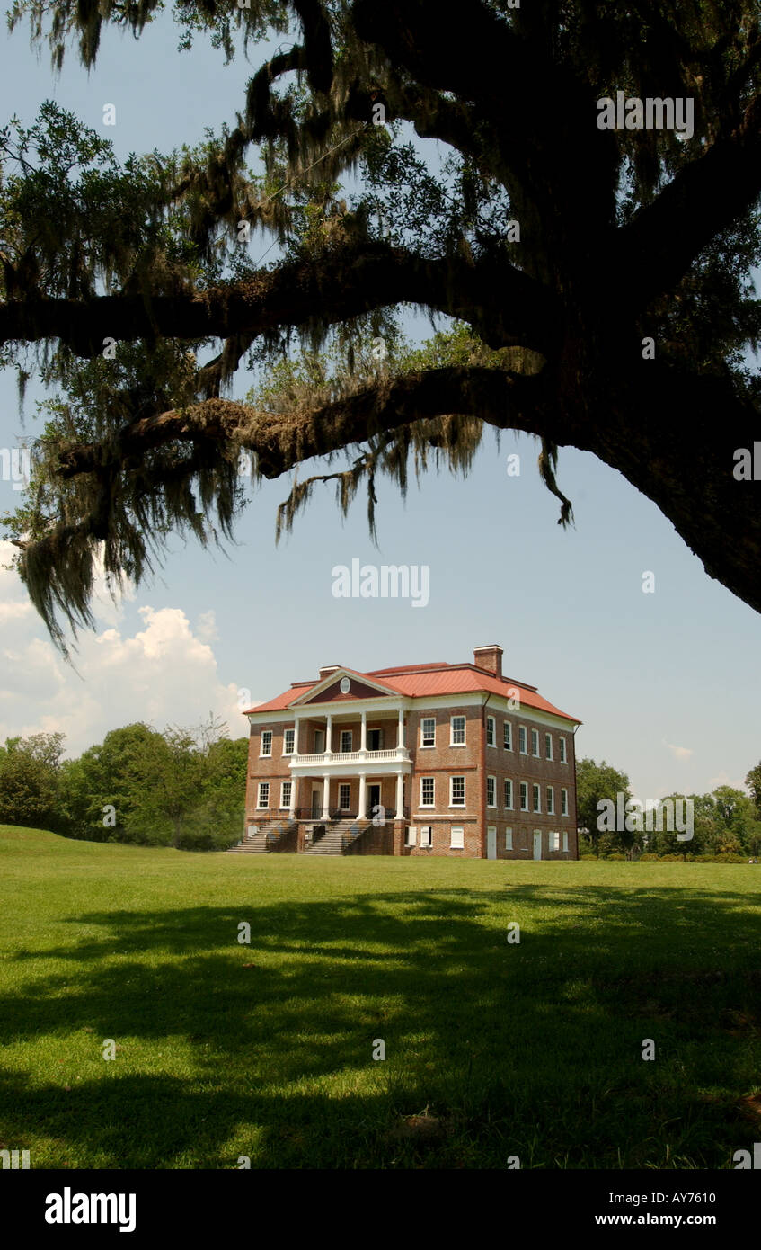 The plantation house from grounds at Drayton Hall along the Ashley