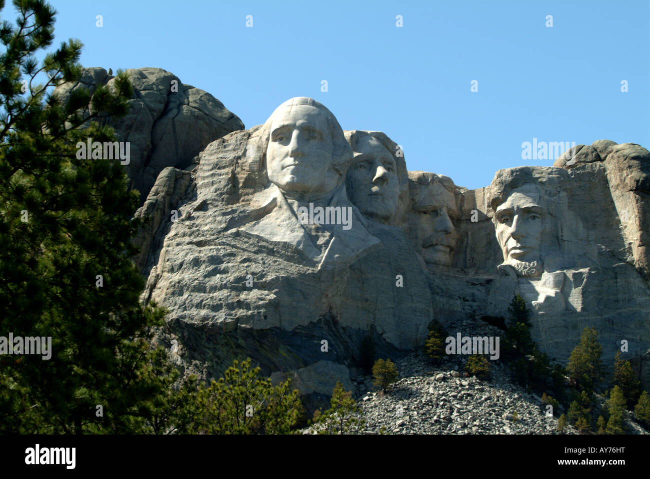 Mount Rushmore National Memorial South Dakota Washington  Jefferson   Roosevelt  Lincoln Stock Photo