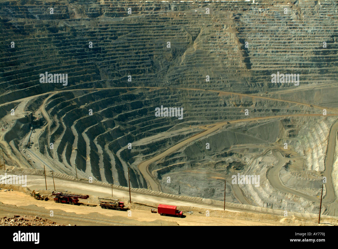 Bingham Canyon Copper Mine overlook Utah USA Stock Photo