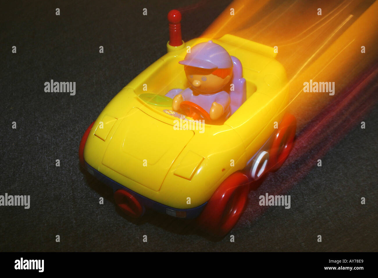 Speeding Toy Car Stock Photo