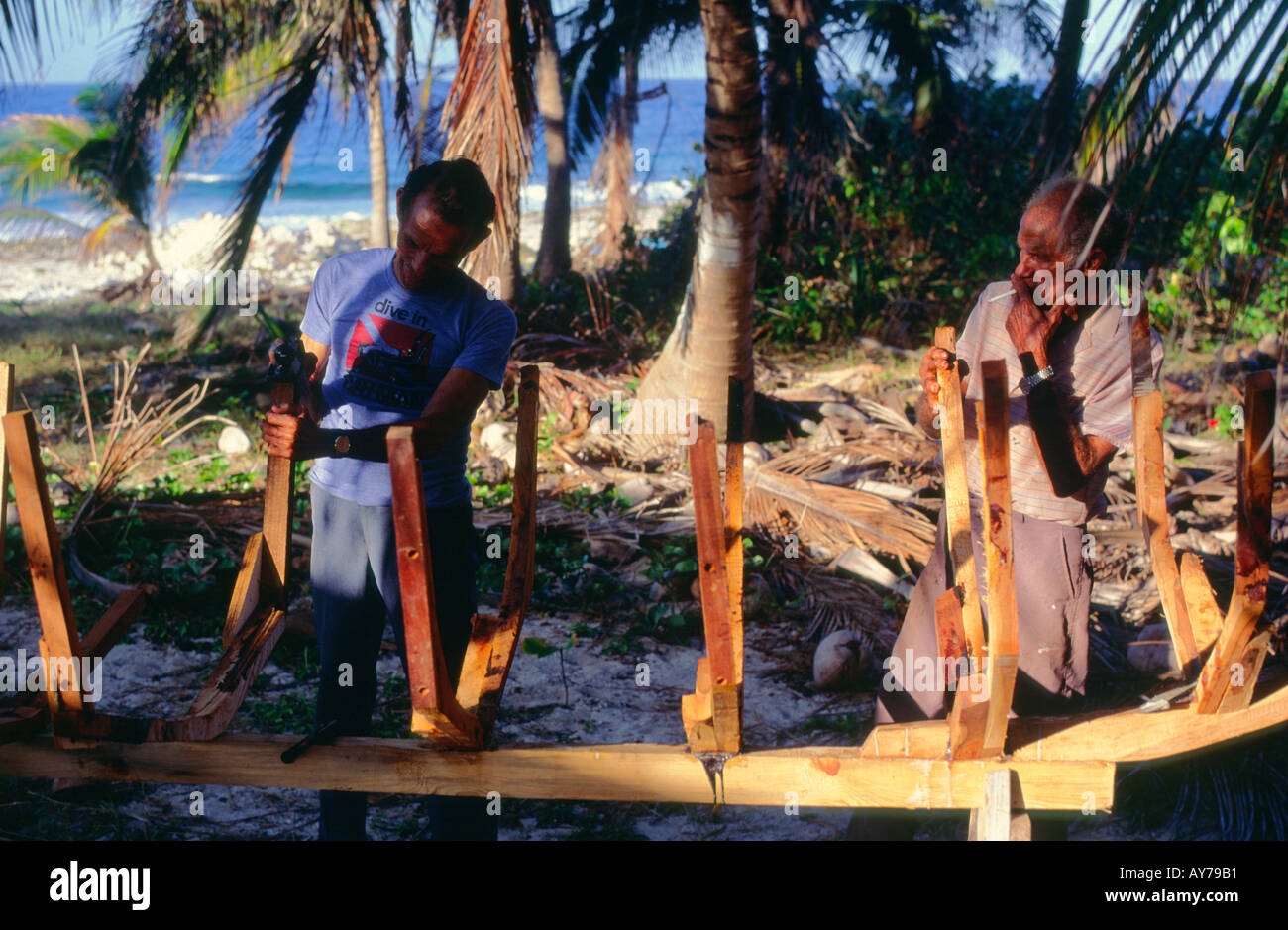 Boat builders Cayman Brac Cayman Islands Stock Photo Alamy