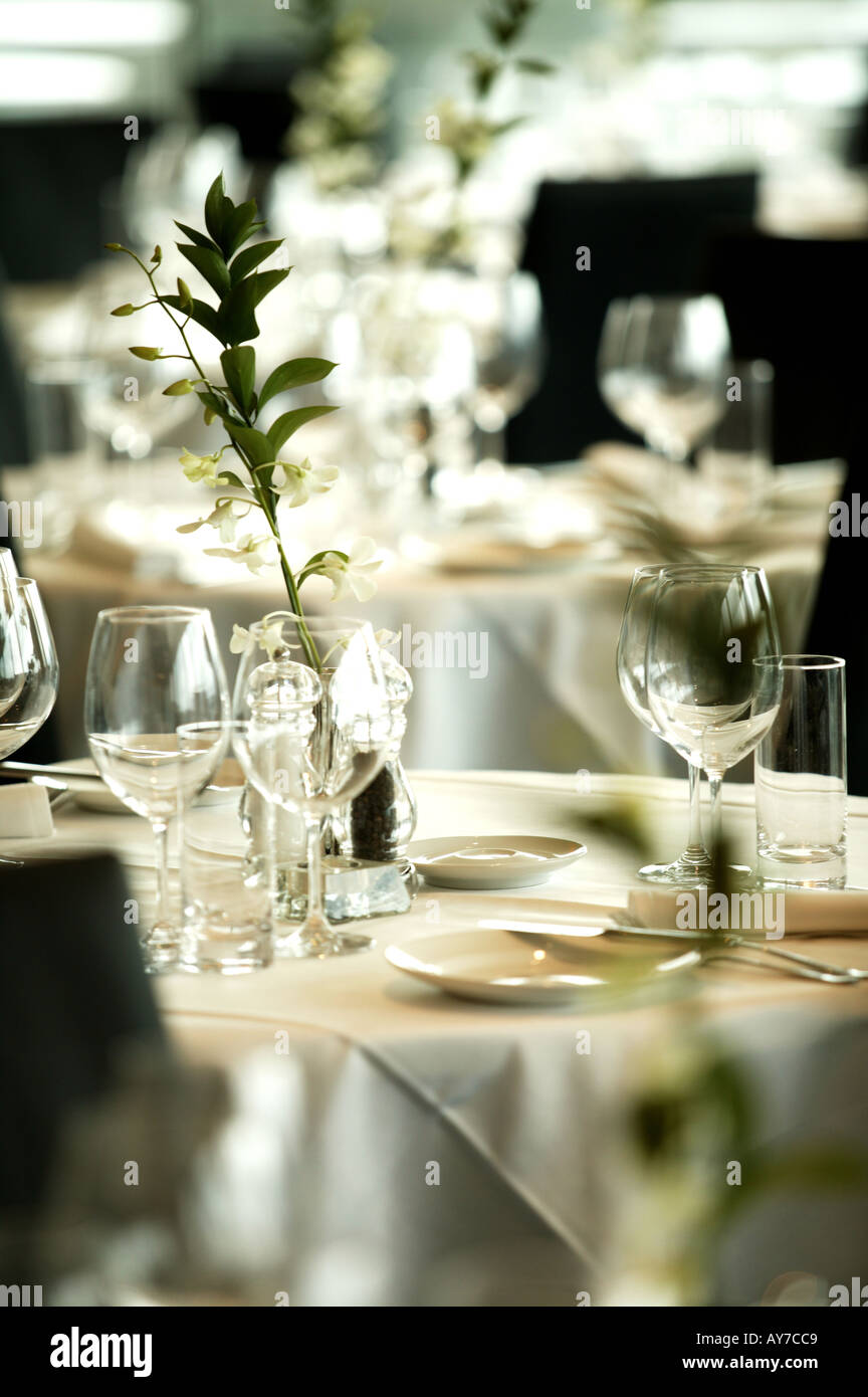 able setting at a wedding Stock Photo