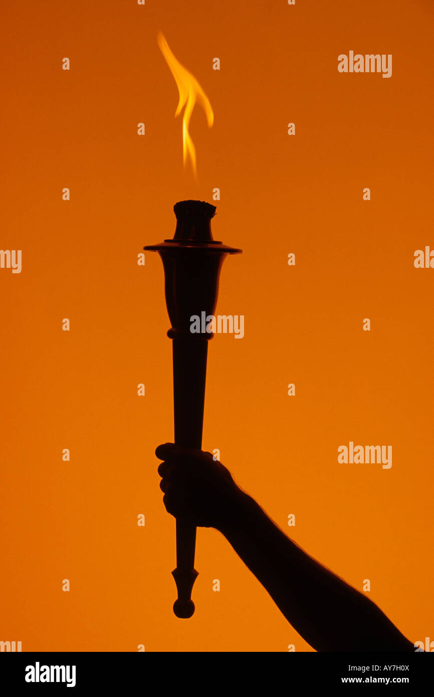 Hand with torch hires stock photography and images Alamy