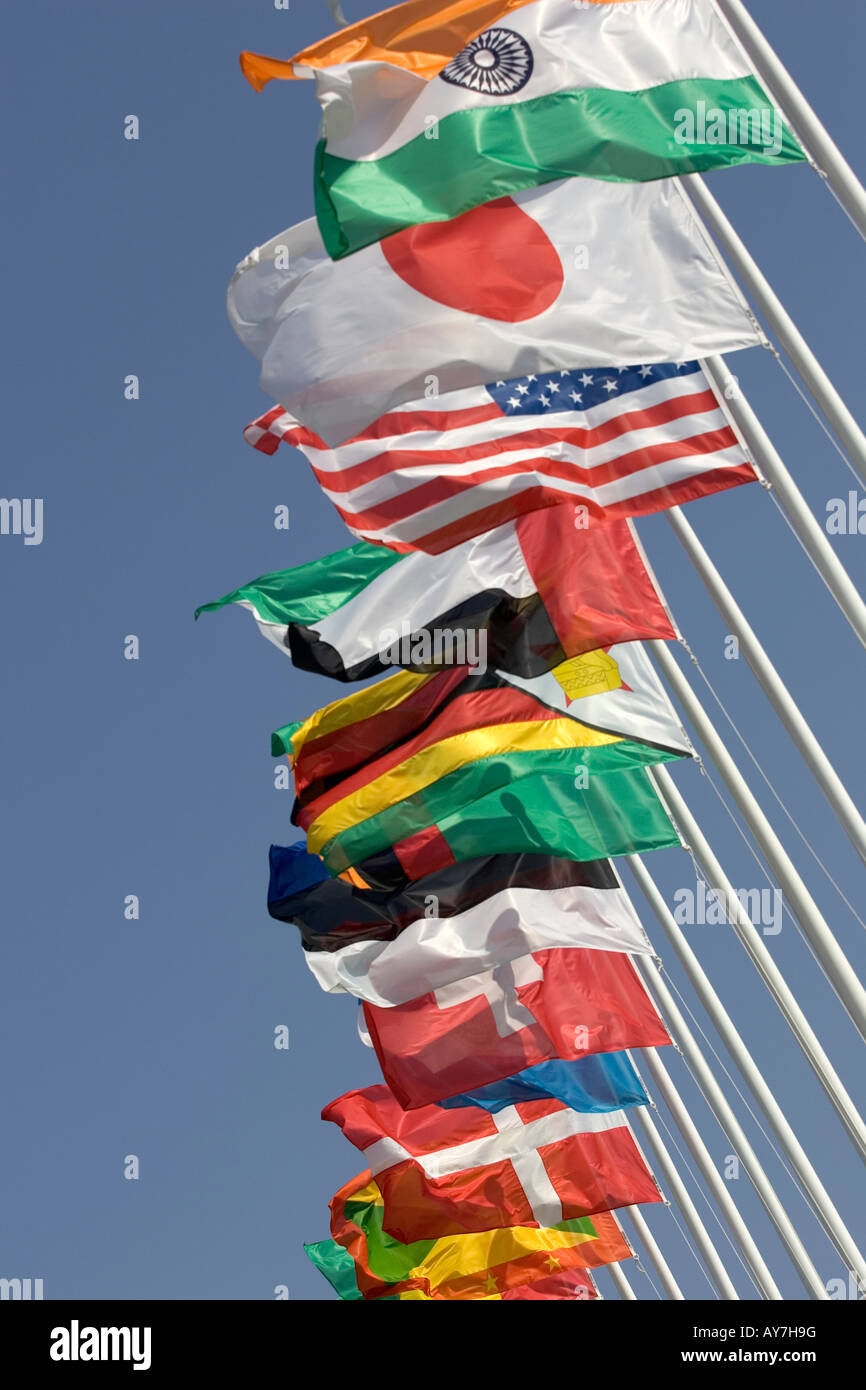Flags of the Nations Stock Photo