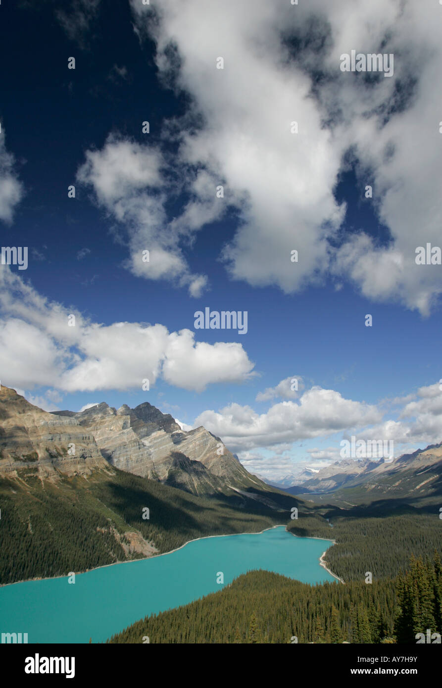 Peyto Lake and the Canadian Rockies, Banff National Park, Alberta ...