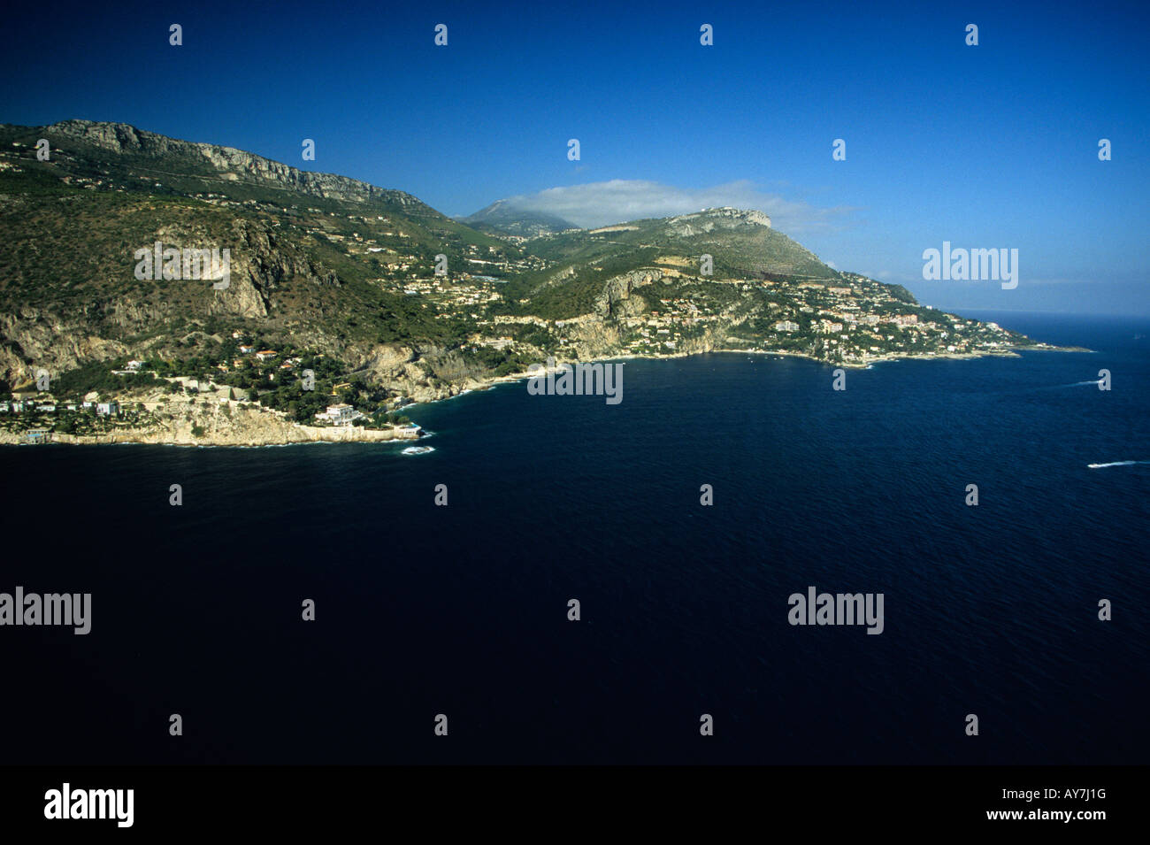 View on the French Riviera coast Cap d Ail France Stock Photo - Alamy