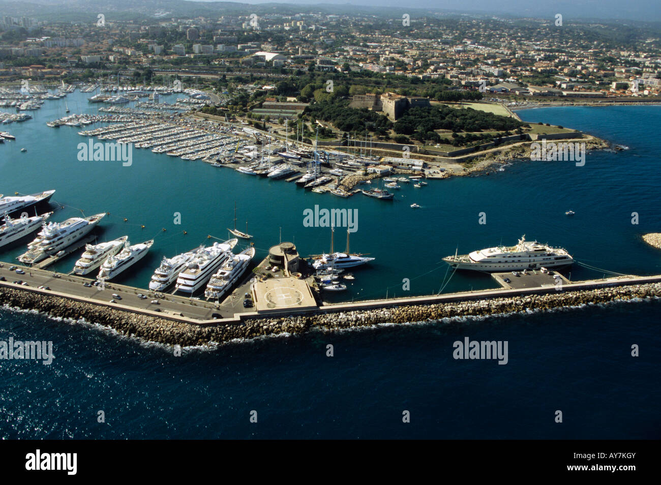 Aerial view of Antibes France Stock Photo