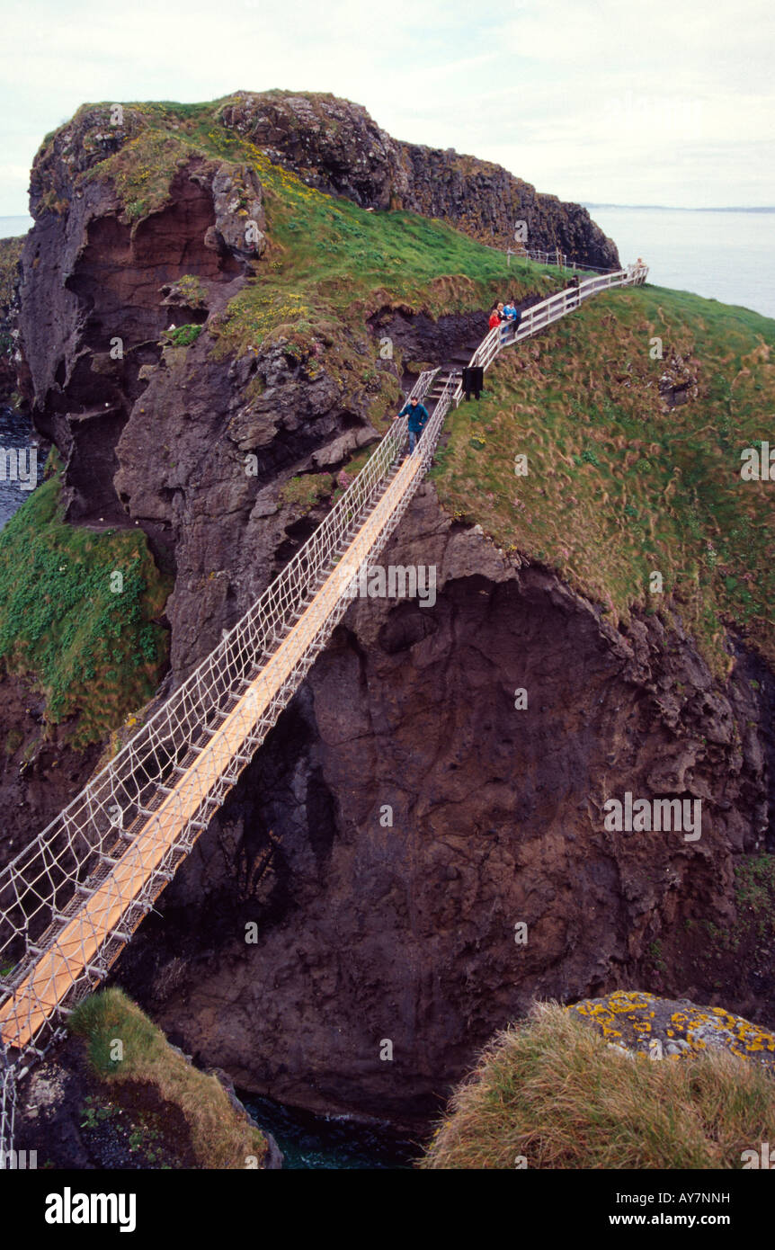 CarrickaRede Rope Bridge is a rope suspension bridge near, Ballintoy