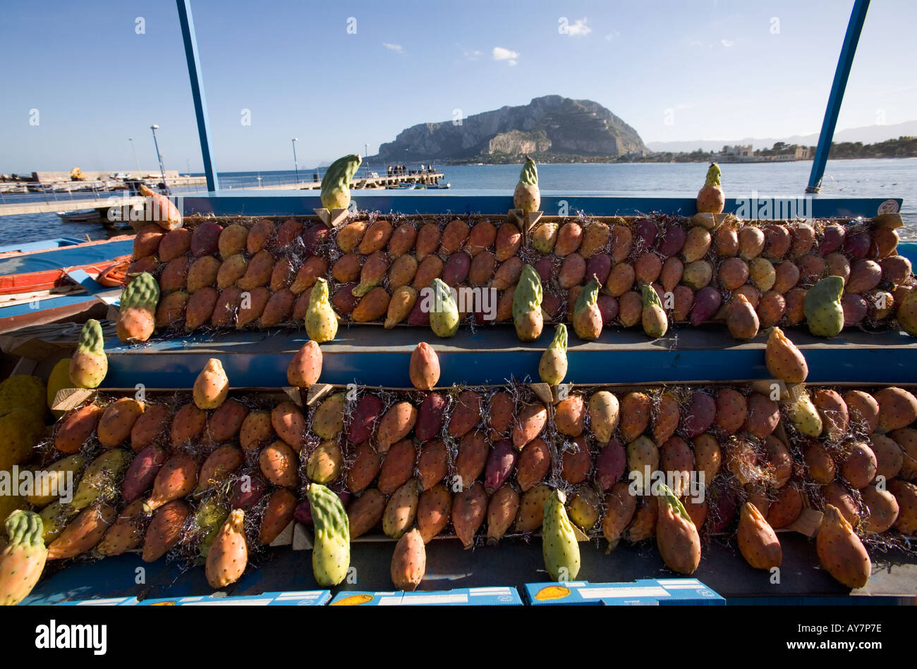 Figs stall Mondello Palermo Sicily Stock Photo Alamy