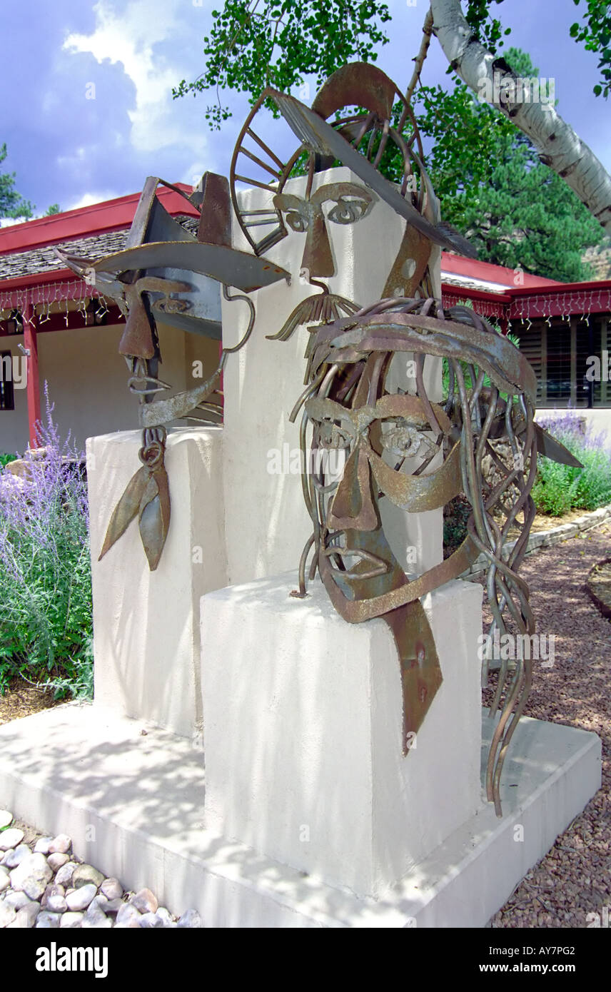 Bronze sculpture depicting influential cultures of New Mexico Native