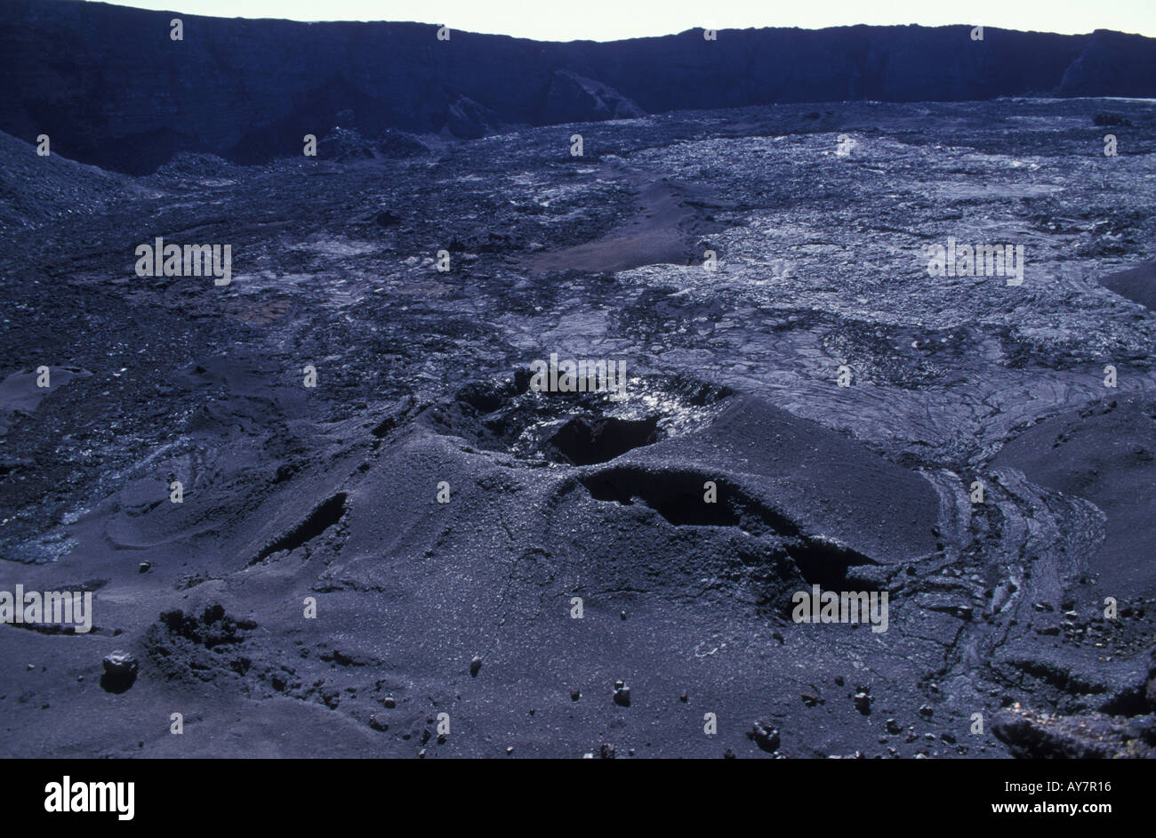 Inside Of Crater Piton De La Fournaise Reunion Island Indian Ocean Stock Photo Alamy