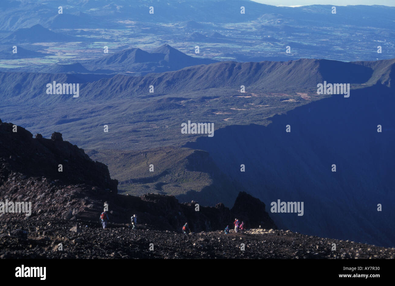 View across Piton des Neiges, Reunion island, Indian Ocean Stock Photo