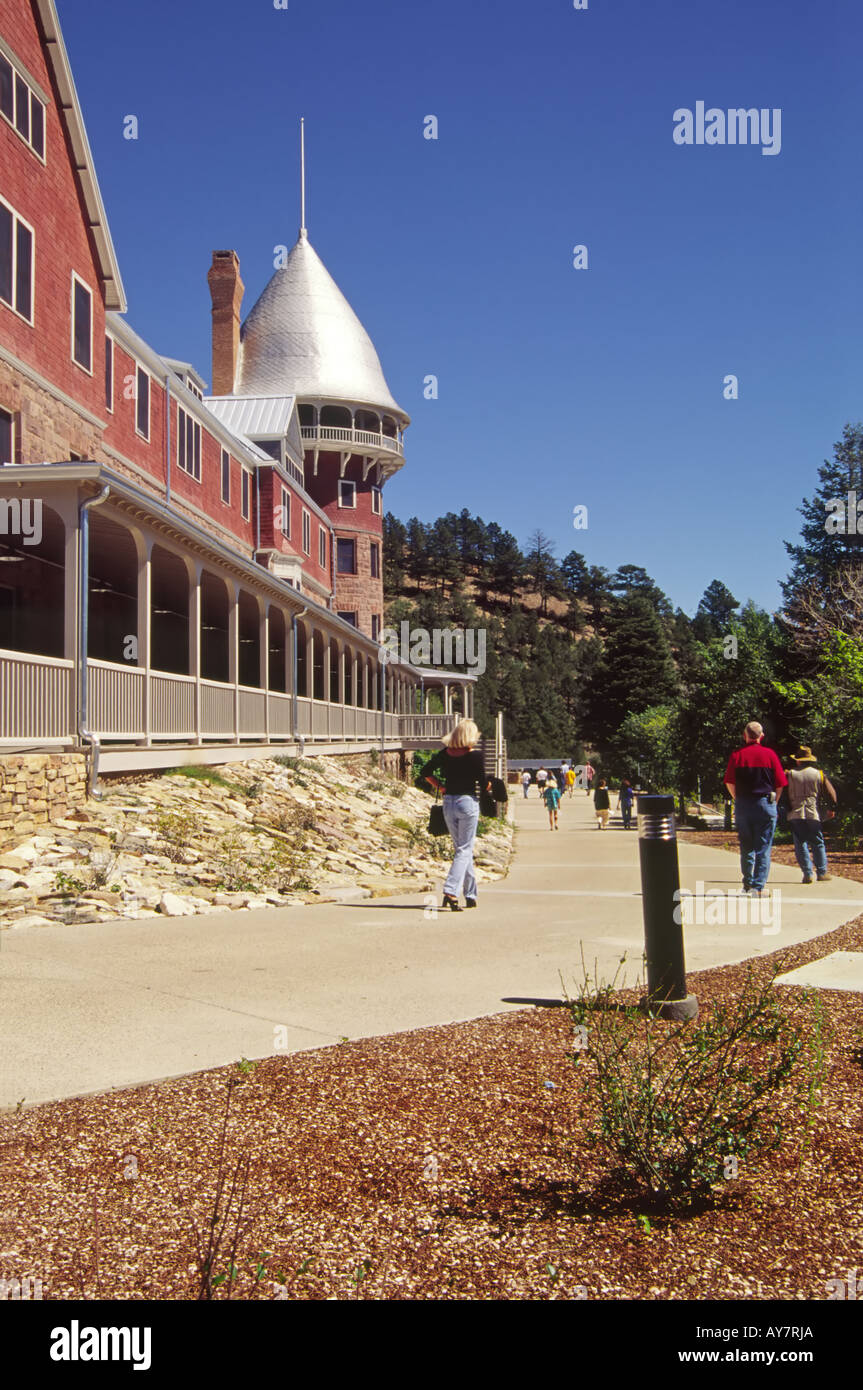 Visitors stroll through the campus of the Armand Hammer United World College,  in Montezuma, New Mexico Stock Photo - Alamy