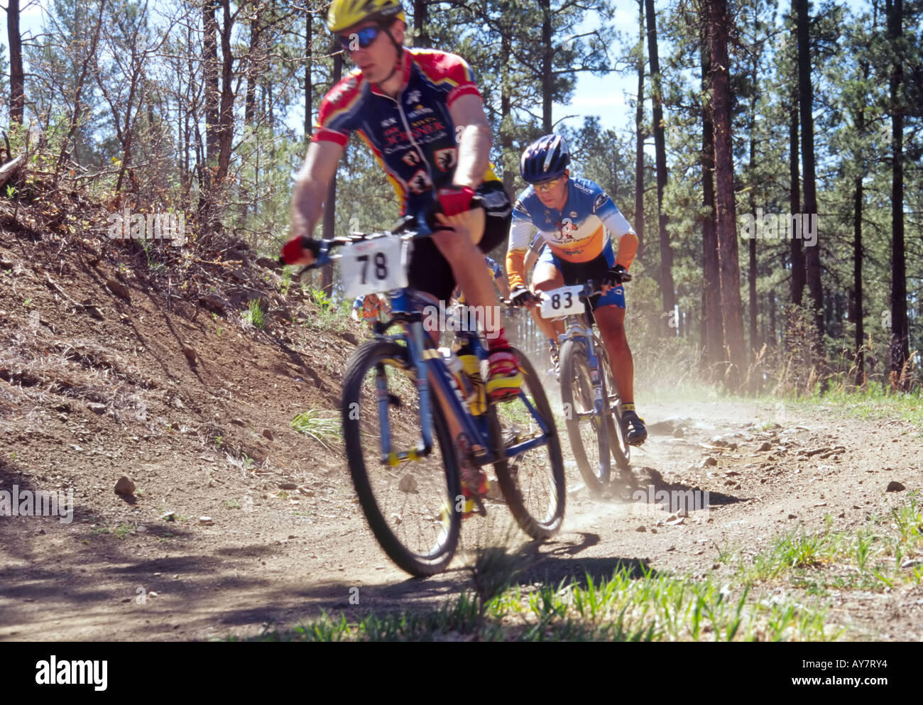 Pedaling fast against the clock, at the Smokey's Revenge mountainbike