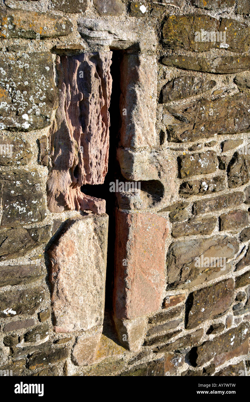 Arrow Slit in the Castle Walls Conwy Castle North Wales Britain UK Europe Stock Photo