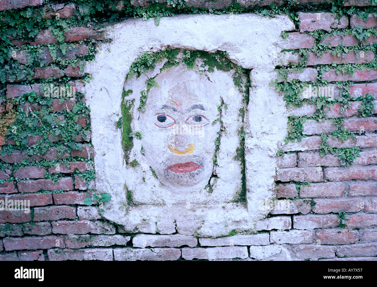 Travel Photography Wall painting art in Kathmandu in Nepal in Asia