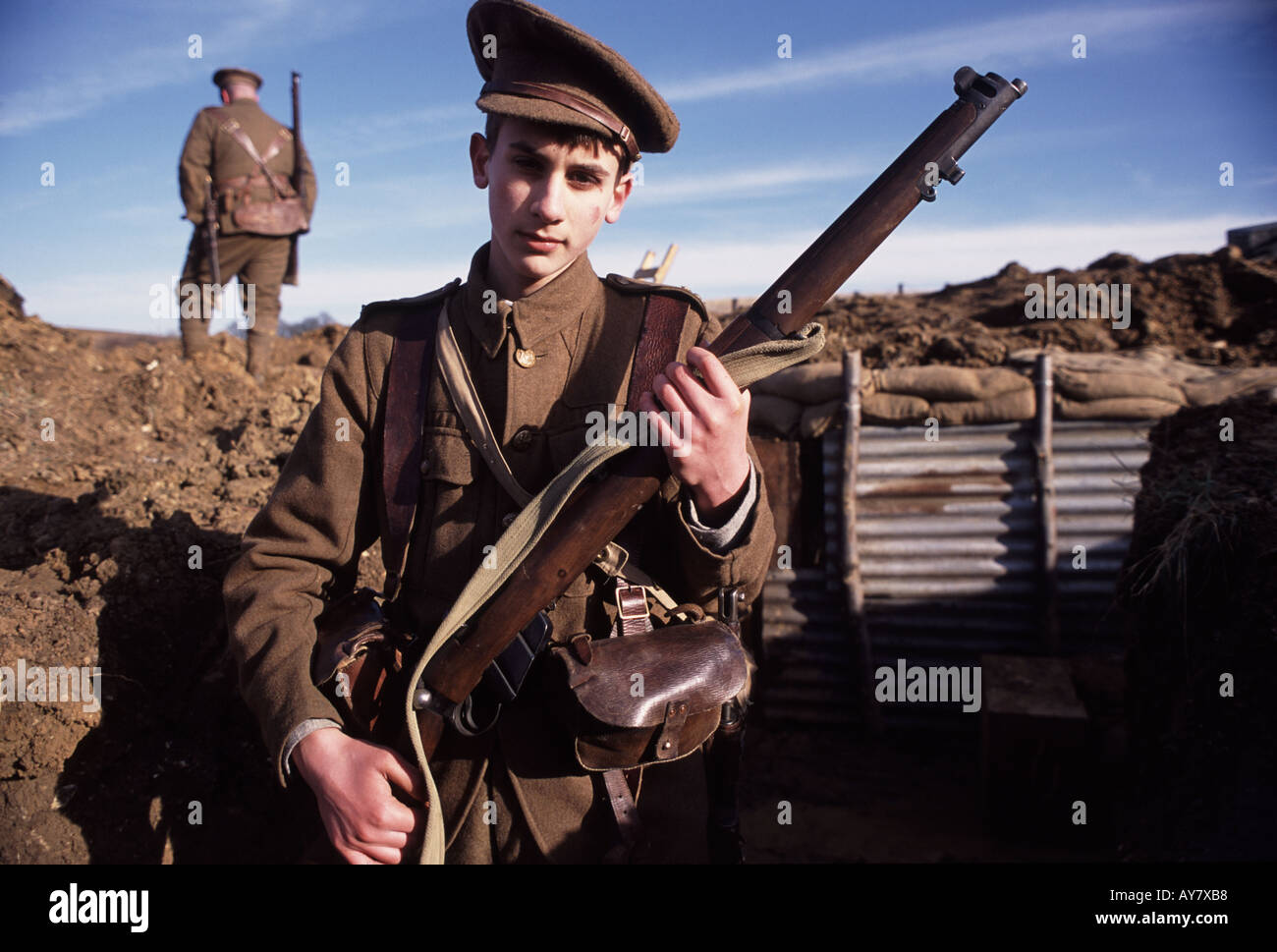 The British army's use of child soldiers was widespread during the First World War Stock Photo