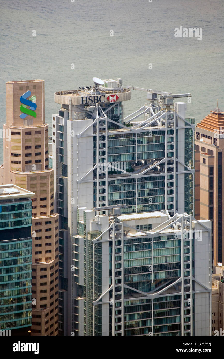 HSBC Hong Kong Business District China Stock Photo